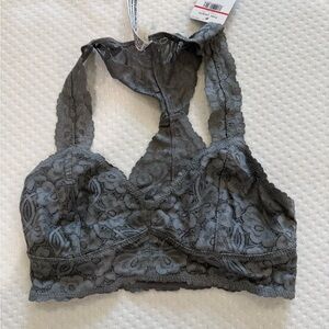 Free People Dark Gray Lace Bra Size XS